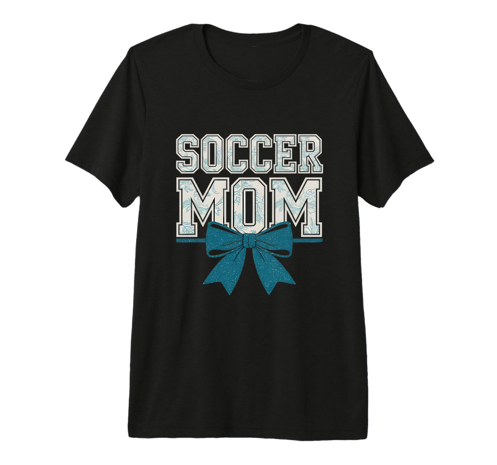 Soccer Mom Coquette Bow Mothers Day T-Shirt - Minimalist Print for Adults - T-Shirt, Sweatshirt, Hoodie
