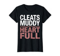 Cleats Muddy Heart Full Soccer Mom T-Shirt - Aesthetic Graphic Unisex - T-Shirt, Sweatshirt, Hoodie