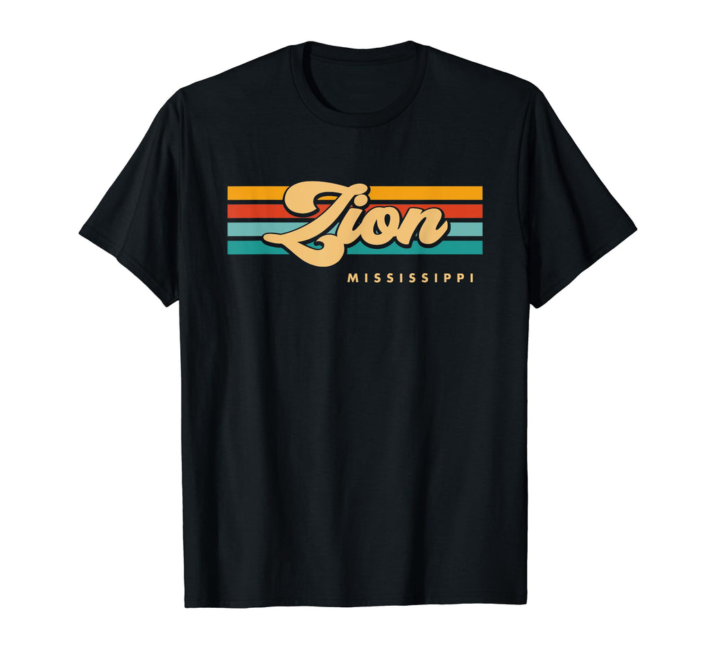 Sunset Stripes Zion Mississippi T-Shirt - Graphic Print Unisex - T-Shirt, Sweatshirt, Hoodie