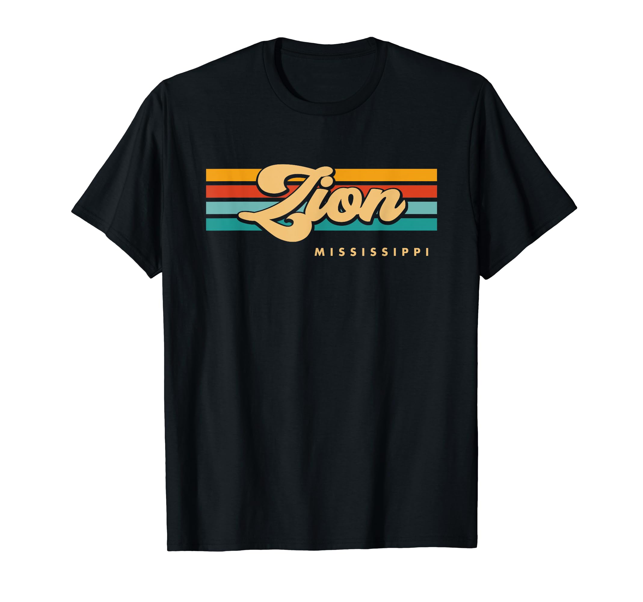 Sunset Stripes Zion Mississippi T-Shirt - Graphic Print Unisex - T-Shirt, Sweatshirt, Hoodie