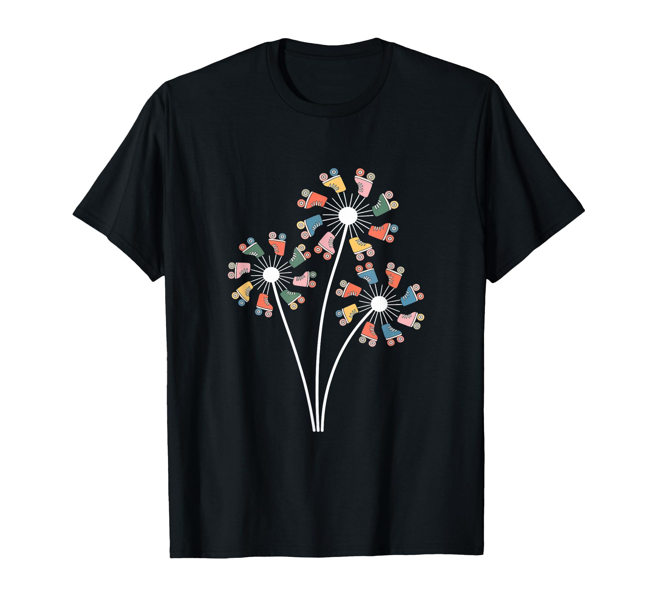 Dandelion Roller Skate Shoes Skater T-Shirt - Graphic Print for Adults - T-Shirt, Sweatshirt, Hoodie