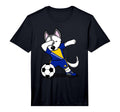Dabbing Husky Dog Bosnia And Herzegovina T-Shirt - Unique Graphic Unisex - T-Shirt, Sweatshirt, Hoodie