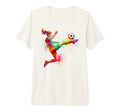 Watercolor Soccer Trapping T-Shirt - Casual Everyday Wear Men Women - T-Shirt, Sweatshirt, Hoodie