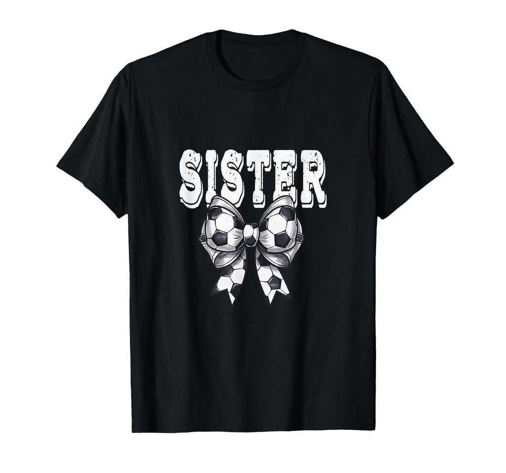 Coquette Soccer Bow Mom Sister Grandma T-Shirt - Graphic Print for Adults - T-Shirt, Sweatshirt, Hoodie