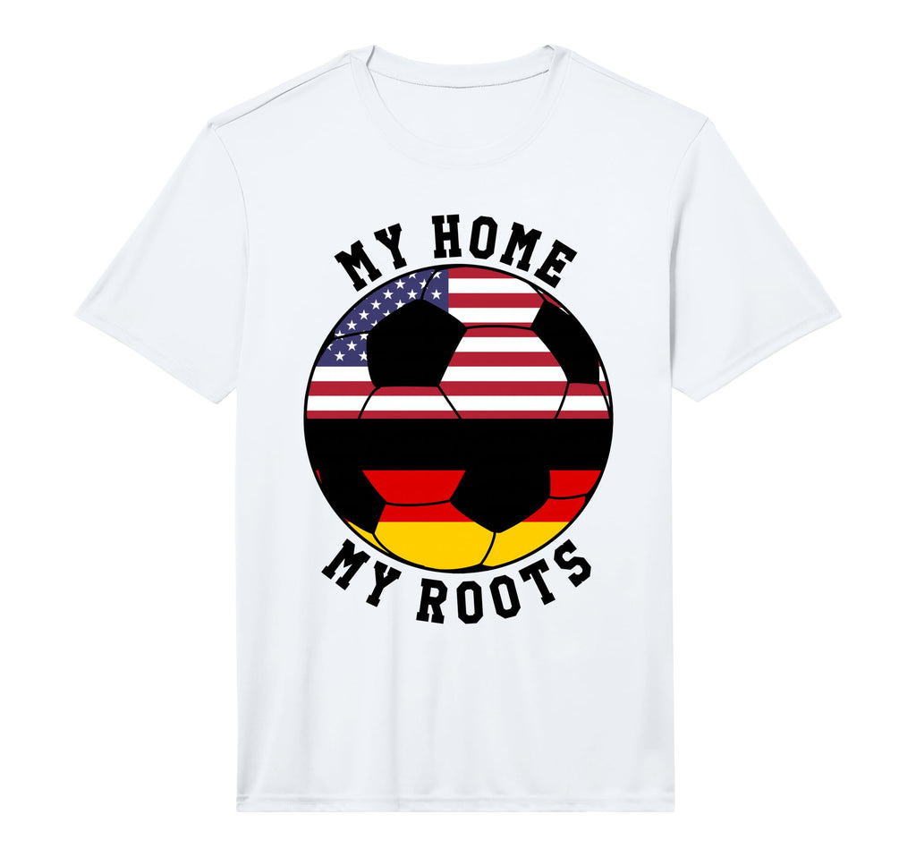 My Home My Roots Germany Flag Soccer T-Shirt - Custom Art Print for Adults - T-Shirt, Sweatshirt, Hoodie