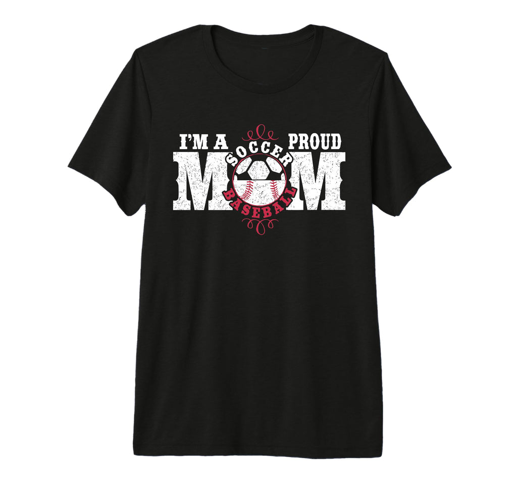 Im Proud Soccer Baseball Mom Tri Blend T-Shirt - Unique Graphic Men Women - T-Shirt, Sweatshirt, Hoodie
