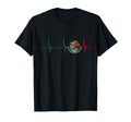 Mexico Heartbeat Ekg Pulse Mexican Pride T-Shirt - Graphic Print Unisex - T-Shirt, Sweatshirt, Hoodie