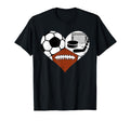Soccer Football Hockey Heart Funny Sport T-Shirt - Unique Graphic Unisex - T-Shirt, Sweatshirt, Hoodie