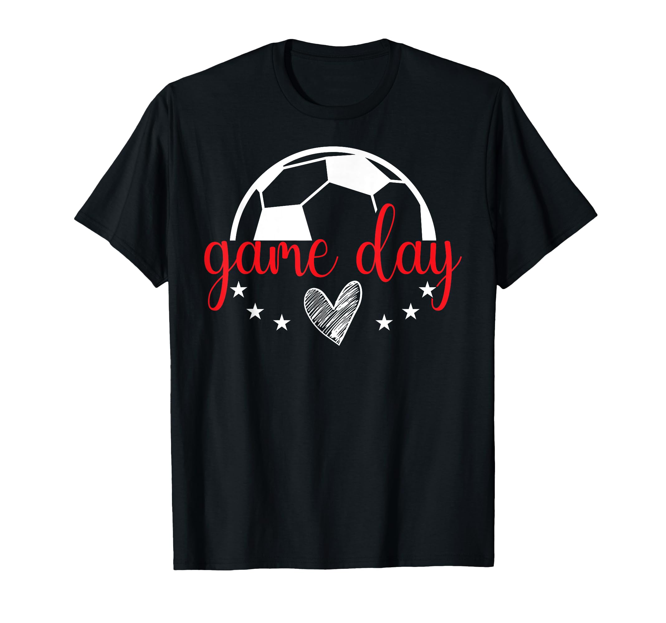 Game Day Soccer Heart Soccer T-Shirt - Casual Everyday Wear for Adults - T-Shirt, Sweatshirt, Hoodie