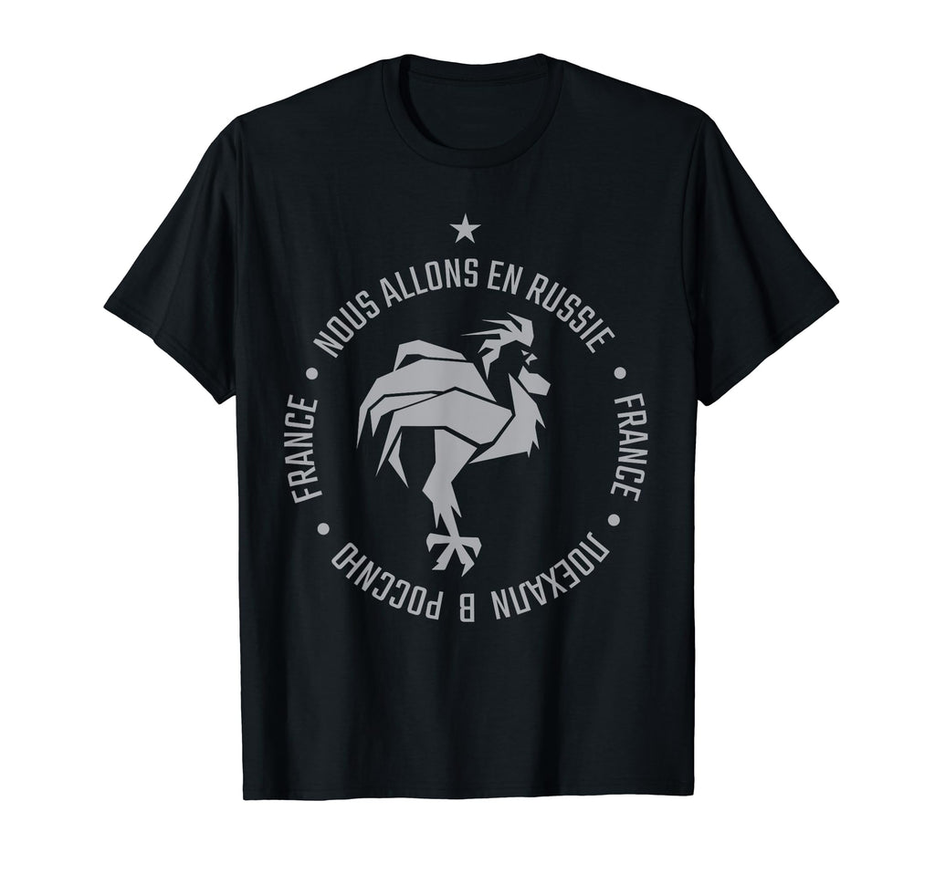 France Soccer 2018 Rooster Gray Lets T-Shirt - Novelty Apparel Men Women - T-Shirt, Sweatshirt, Hoodie