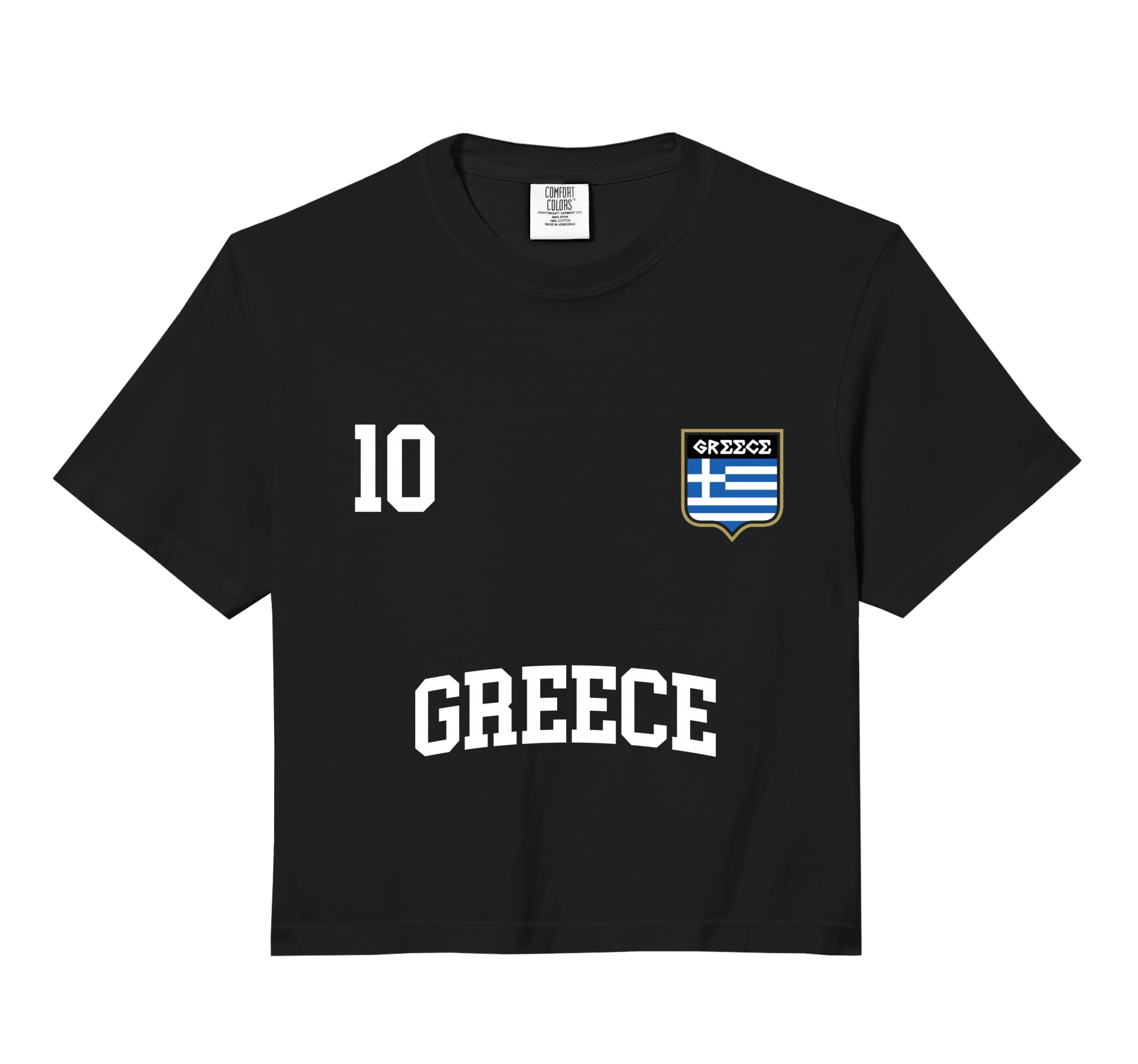 Greece No 10 Greek Flag Football Soccer Hoodie - Minimalist Print Unisex - T-Shirt, Sweatshirt, Hoodie