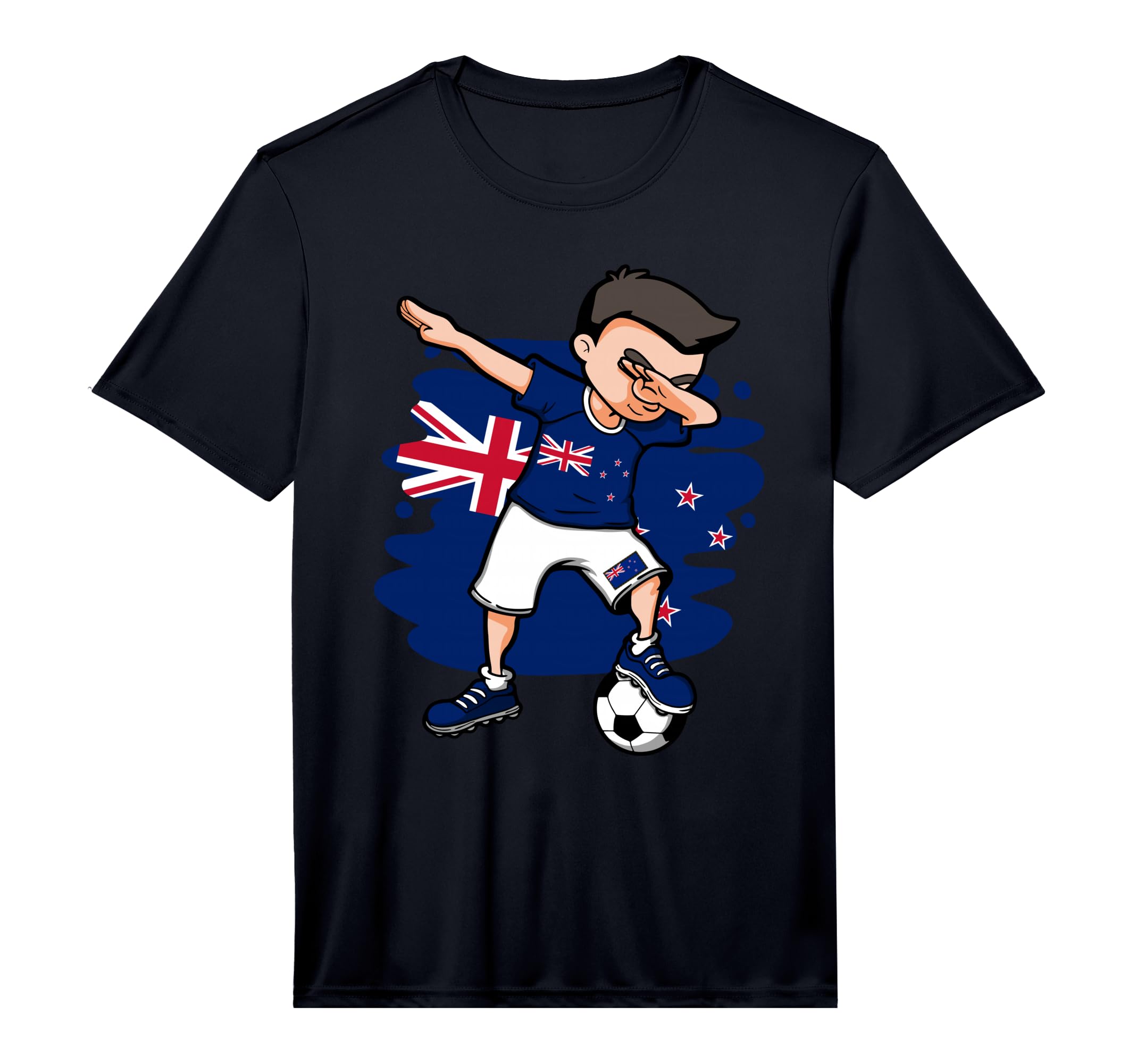 Dabbing Soccer New Zealand Fans Jersey T-Shirt - Custom Art Print Unisex - T-Shirt, Sweatshirt, Hoodie