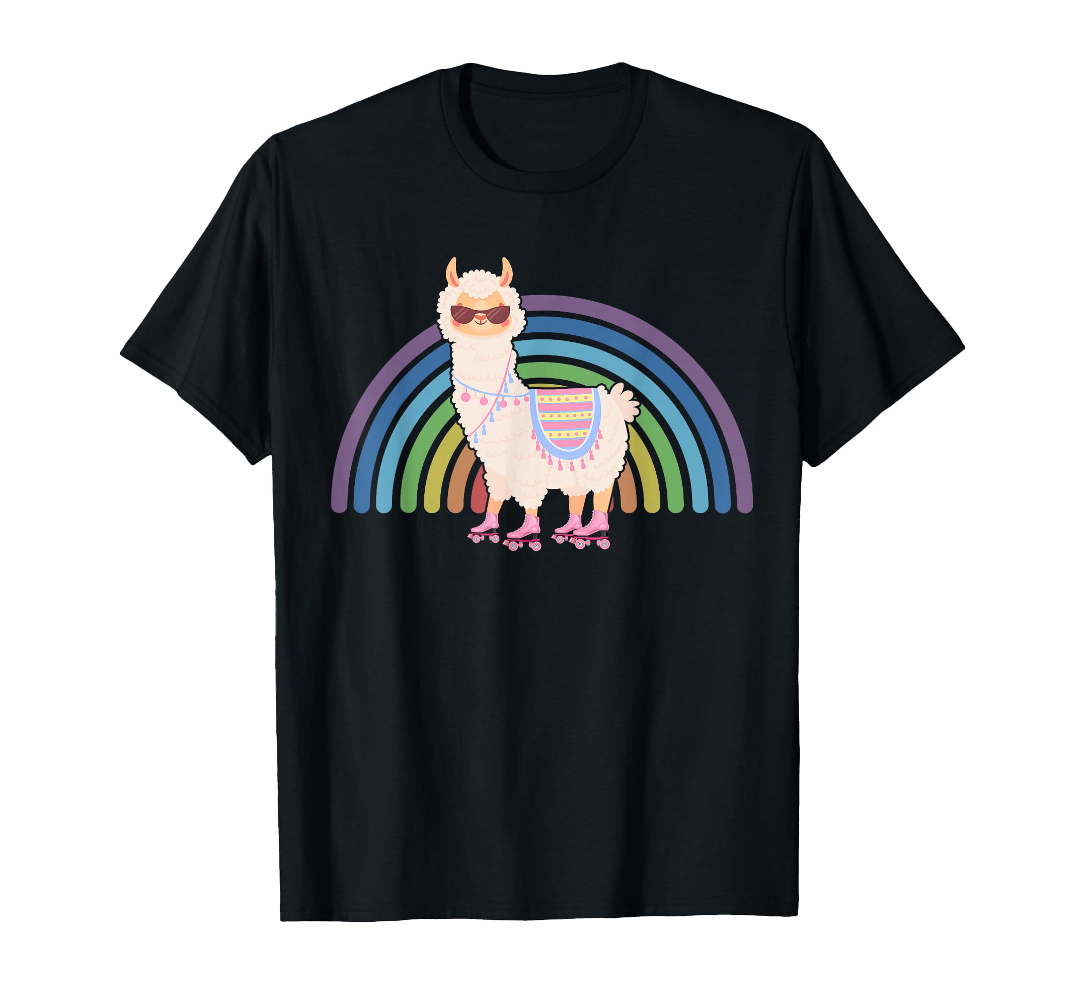 Llama Roller Skate Funny 70S 80S T-Shirt - Streetwear Style Men Women - T-Shirt, Sweatshirt, Hoodie