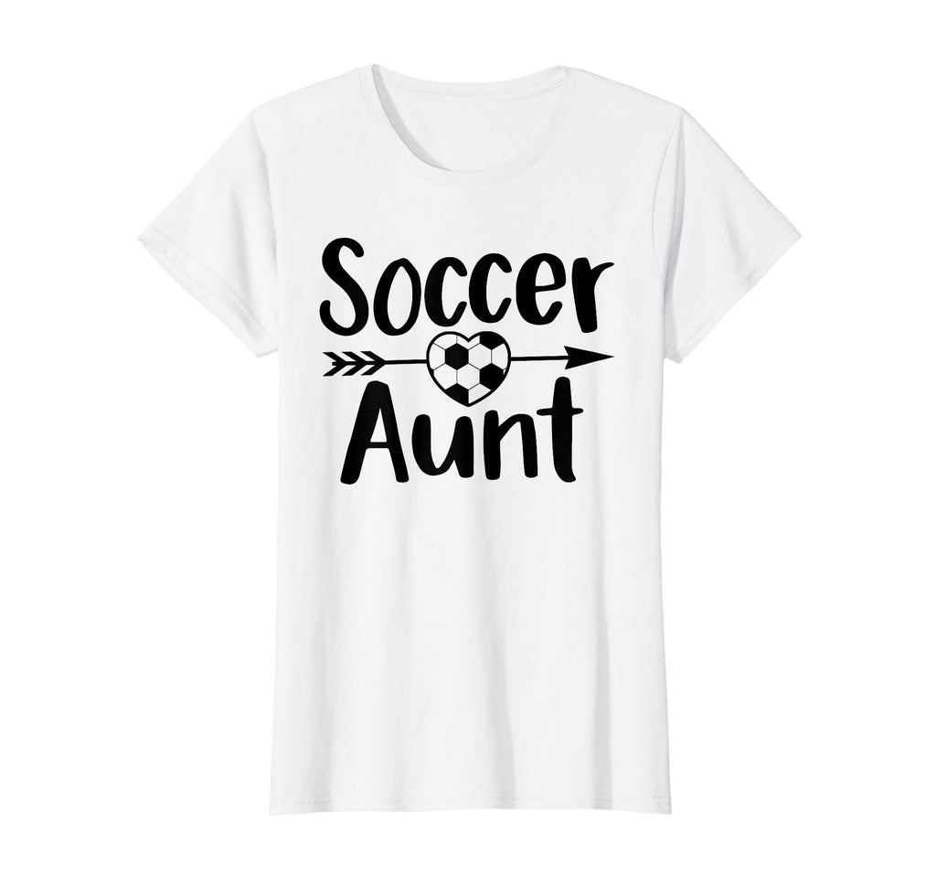 Soccer Aunt Heart Sport Lover Auntie T-Shirt - Novelty Apparel for Adults - T-Shirt, Sweatshirt, Hoodie