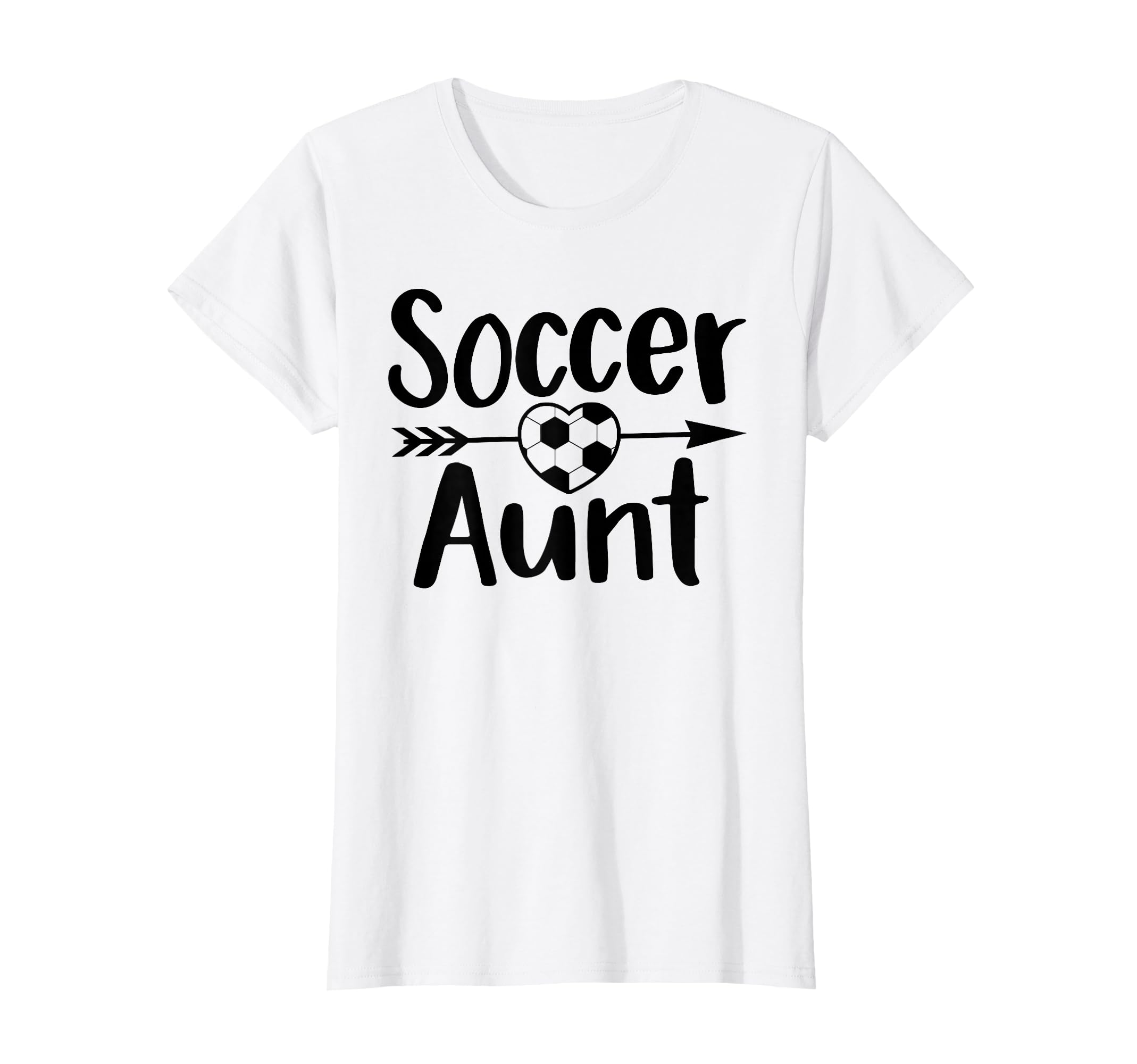 Soccer Aunt Heart Sport Lover Auntie T-Shirt - Casual Everyday Wear Unisex - T-Shirt, Sweatshirt, Hoodie