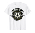 Soccer Is Life Pulse Sports Art T-Shirt - Unique Graphic for Adults - T-Shirt, Sweatshirt, Hoodie