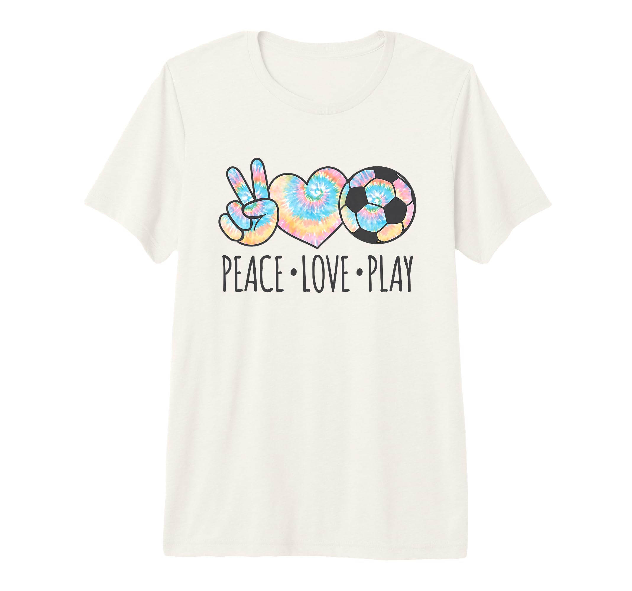 Tie Dye Soccer Teen Peace Love Play T-Shirt - Aesthetic Graphic Men Women - T-Shirt, Sweatshirt, Hoodie