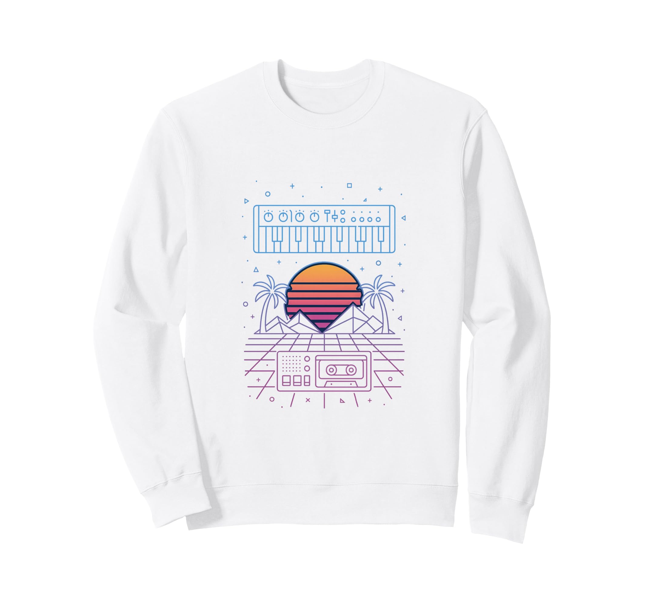 80S Synthwave Sweatshirt - Trendy Graphic for Adults - T-Shirt, Sweatshirt, Hoodie