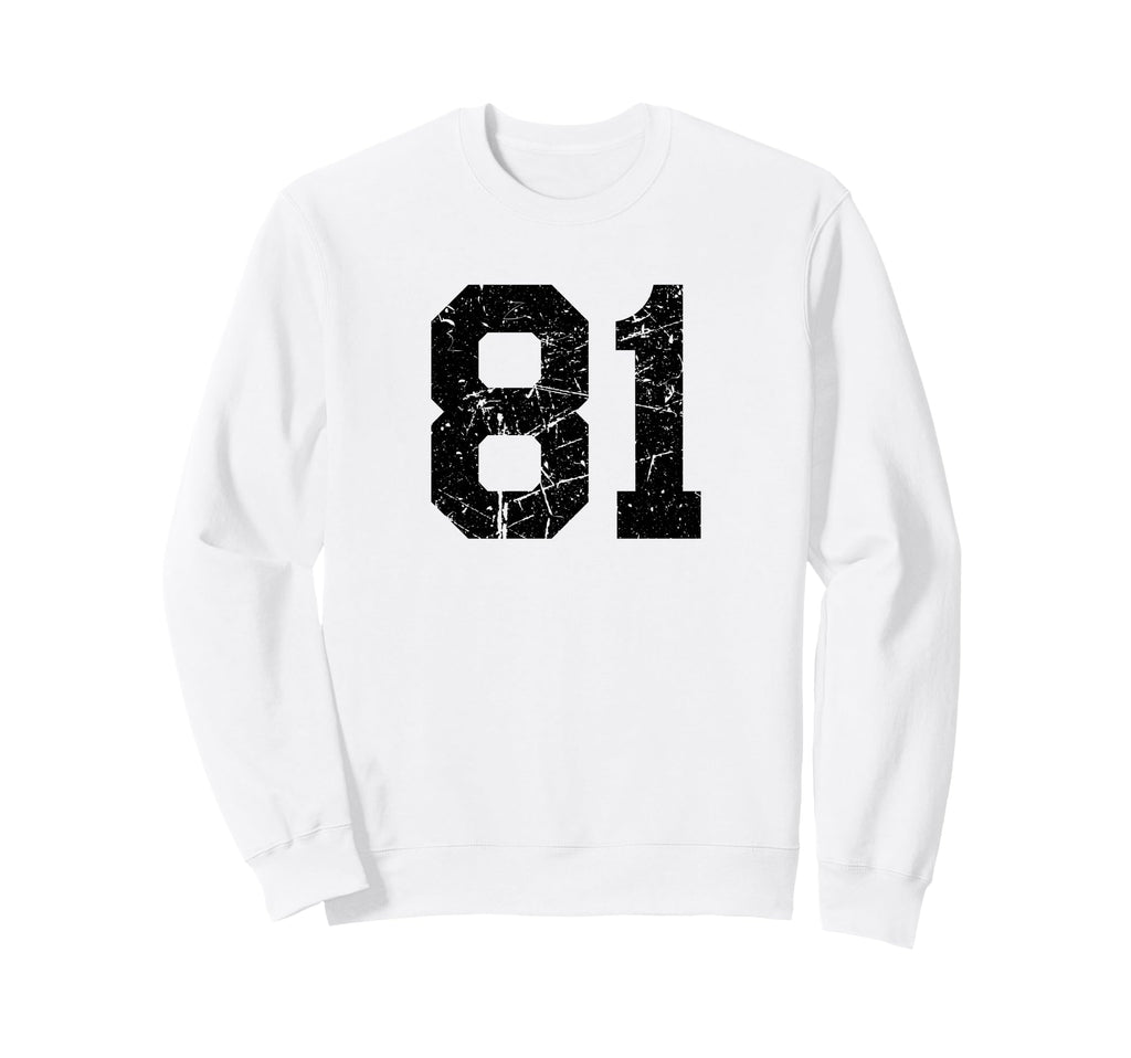 Distressed Sport Team Number 81 Sweatshirt - Streetwear Style for Adults - T-Shirt, Sweatshirt, Hoodie