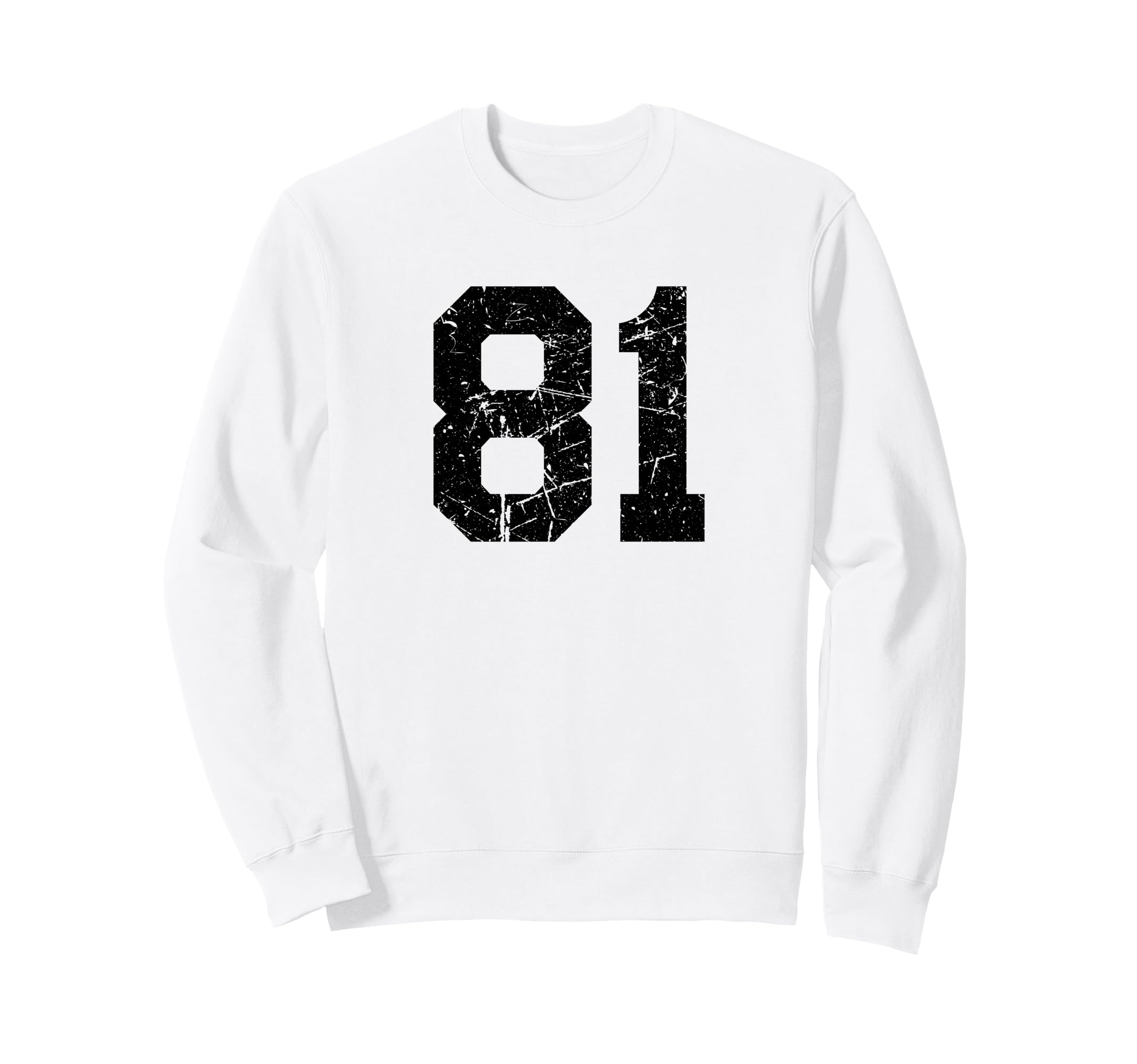 Distressed Sport Team Number 81 Sweatshirt - Streetwear Style for Adults - T-Shirt, Sweatshirt, Hoodie