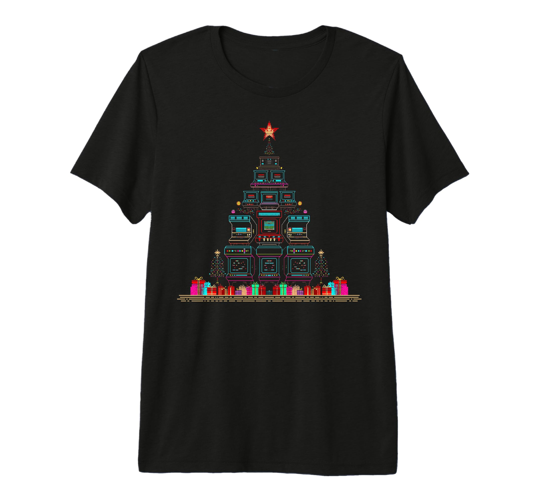 Arcade Games Gaming Tree Tri Blend T-Shirt - Unique Graphic Unisex - T-Shirt, Sweatshirt, Hoodie