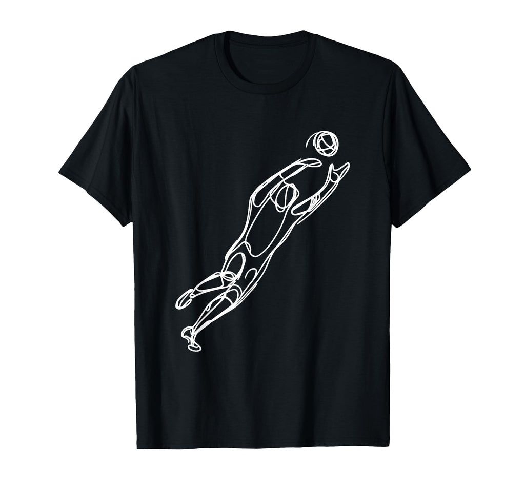 Soccer Goalkeeper Drawing Ball Sport T-Shirt - Minimalist Print for Adults - T-Shirt, Sweatshirt, Hoodie