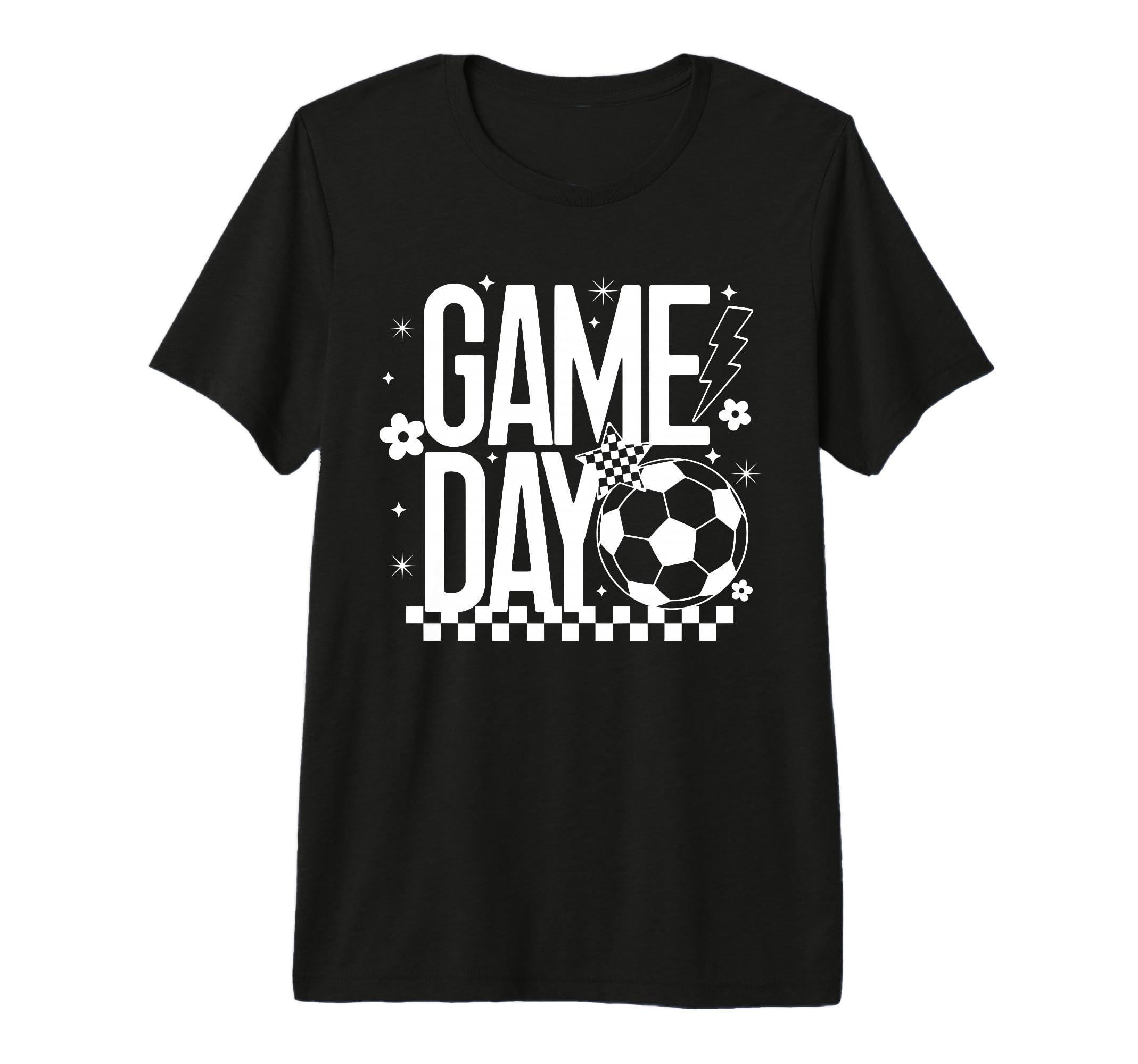 Game Day Soccer Season Mom Checkered T-Shirt - Aesthetic Graphic Men Women - T-Shirt, Sweatshirt, Hoodie