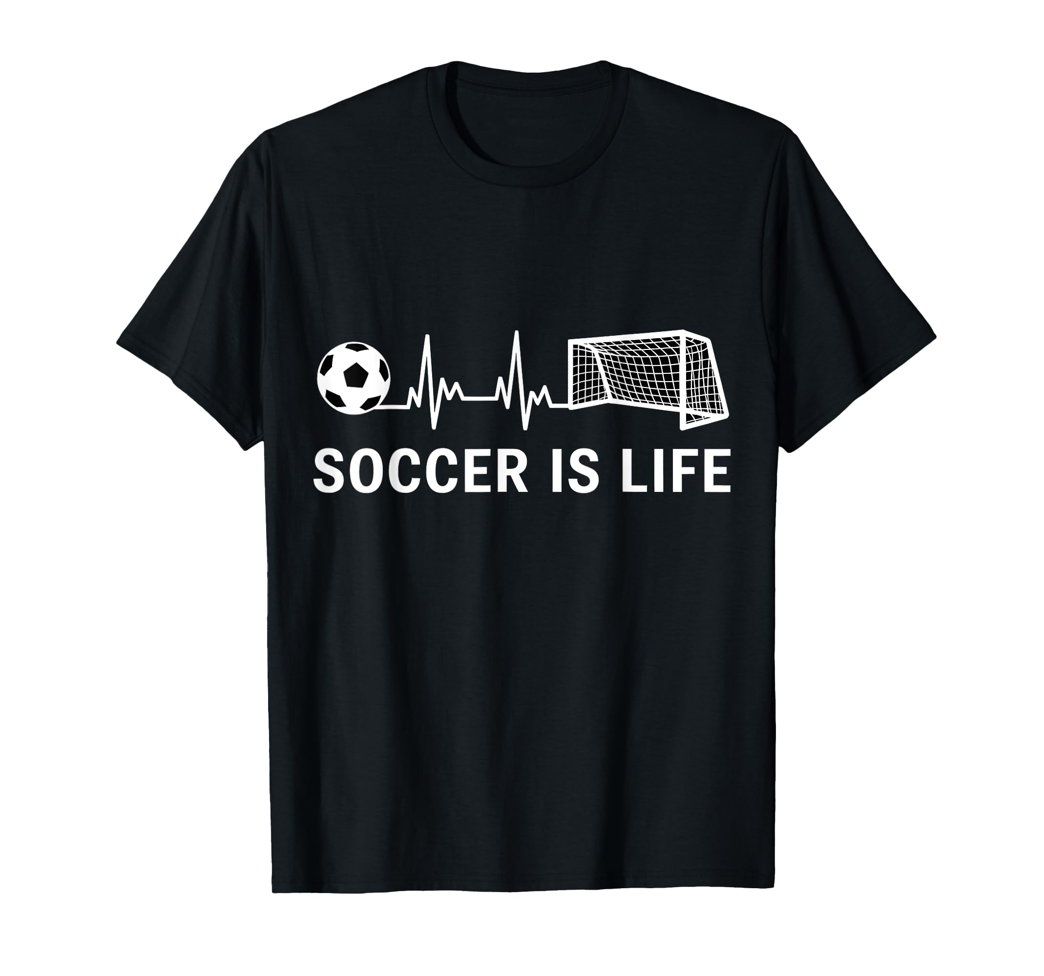 Soccer Is Life Heartbeat T-Shirt - Custom Art Print Men Women - T-Shirt, Sweatshirt, Hoodie
