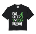 Eat Sleep Soccer Repeat Sport Player Comfort Hoodie - Graphic Print Unisex - T-Shirt, Sweatshirt, Hoodie