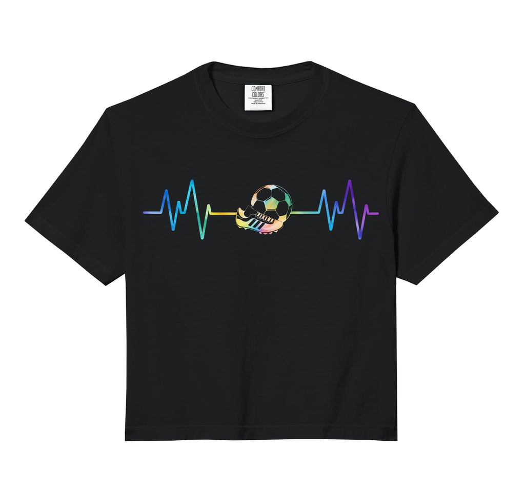 Soccer Heartbeat Lover And Comfort Colors Hoodie - Custom Art Print Unisex - T-Shirt, Sweatshirt, Hoodie