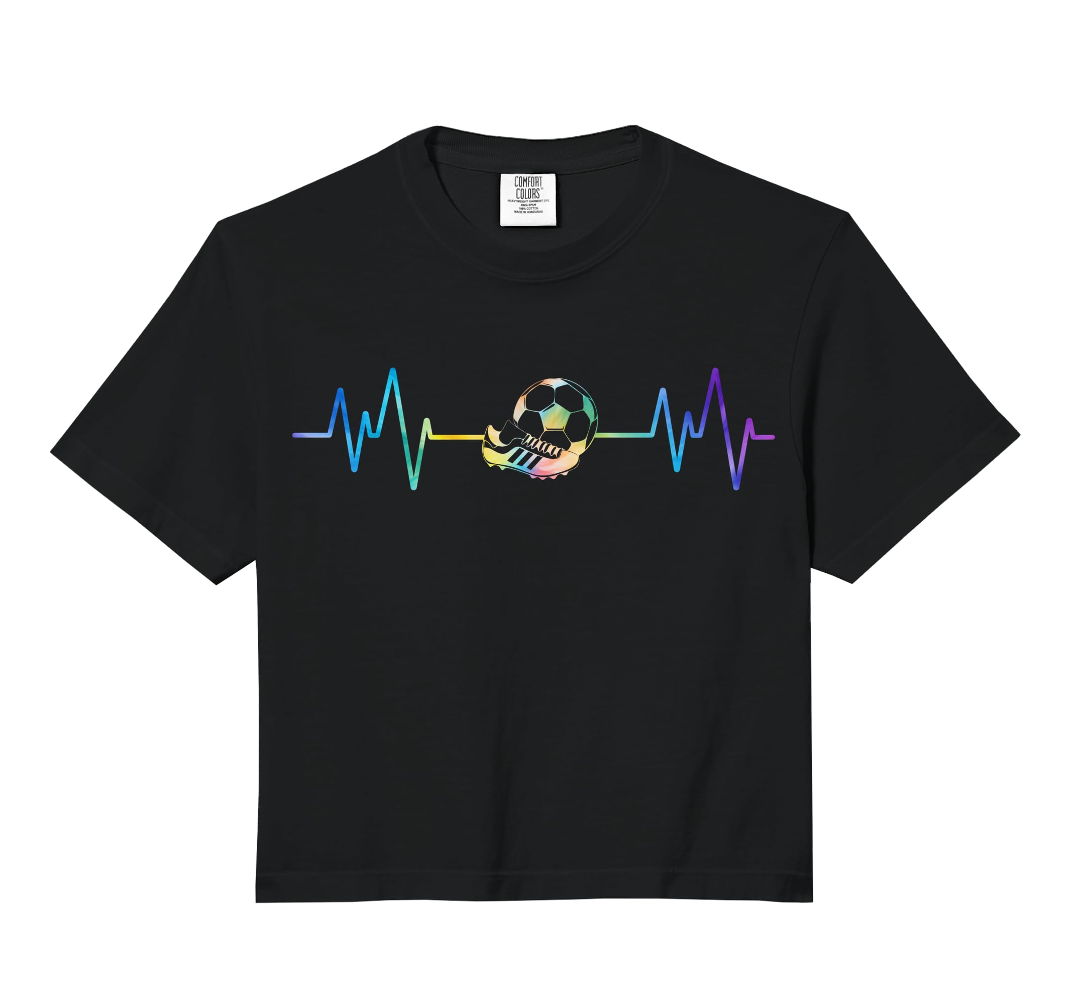 Soccer Heartbeat Lover And Comfort Colors Hoodie - Custom Art Print Unisex - T-Shirt, Sweatshirt, Hoodie