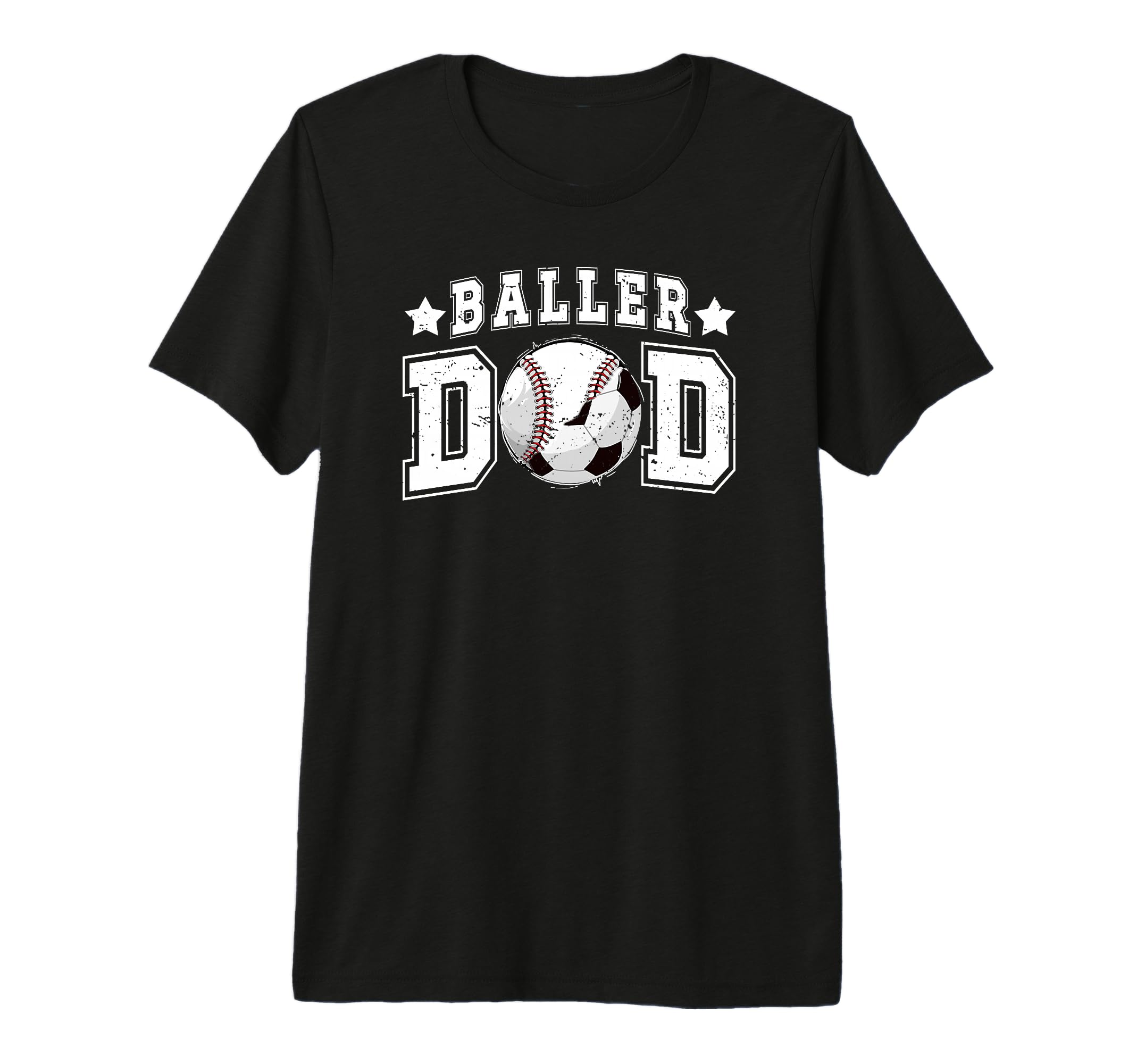 Mens Baller Dad Soccer Baseball Dad T-Shirt - Trendy Graphic for Adults - T-Shirt, Sweatshirt, Hoodie