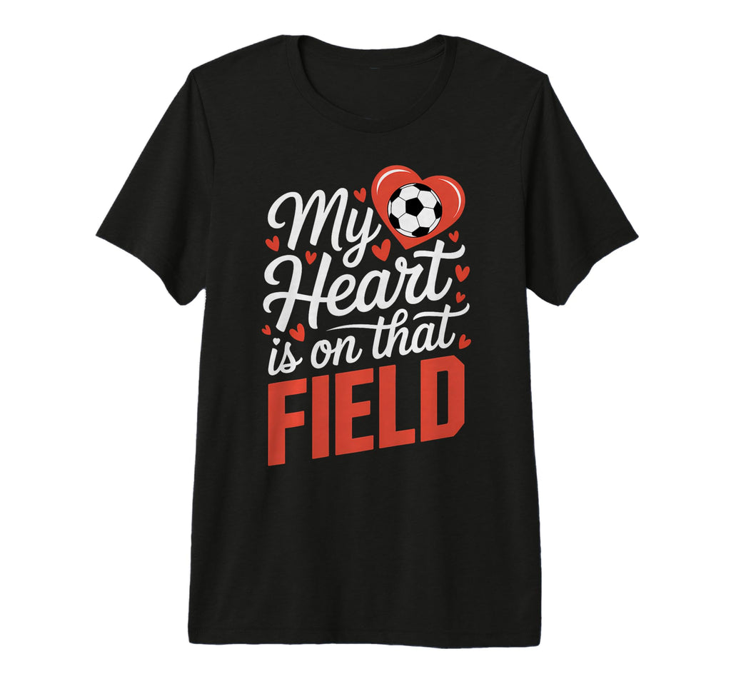 My Heart Is That Field Soccer Tri T-Shirt - Aesthetic Graphic Men Women - T-Shirt, Sweatshirt, Hoodie