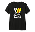 Ball Aunt Heart Soccer Softball Aunt Tri T-Shirt - Graphic Print Men Women - T-Shirt, Sweatshirt, Hoodie