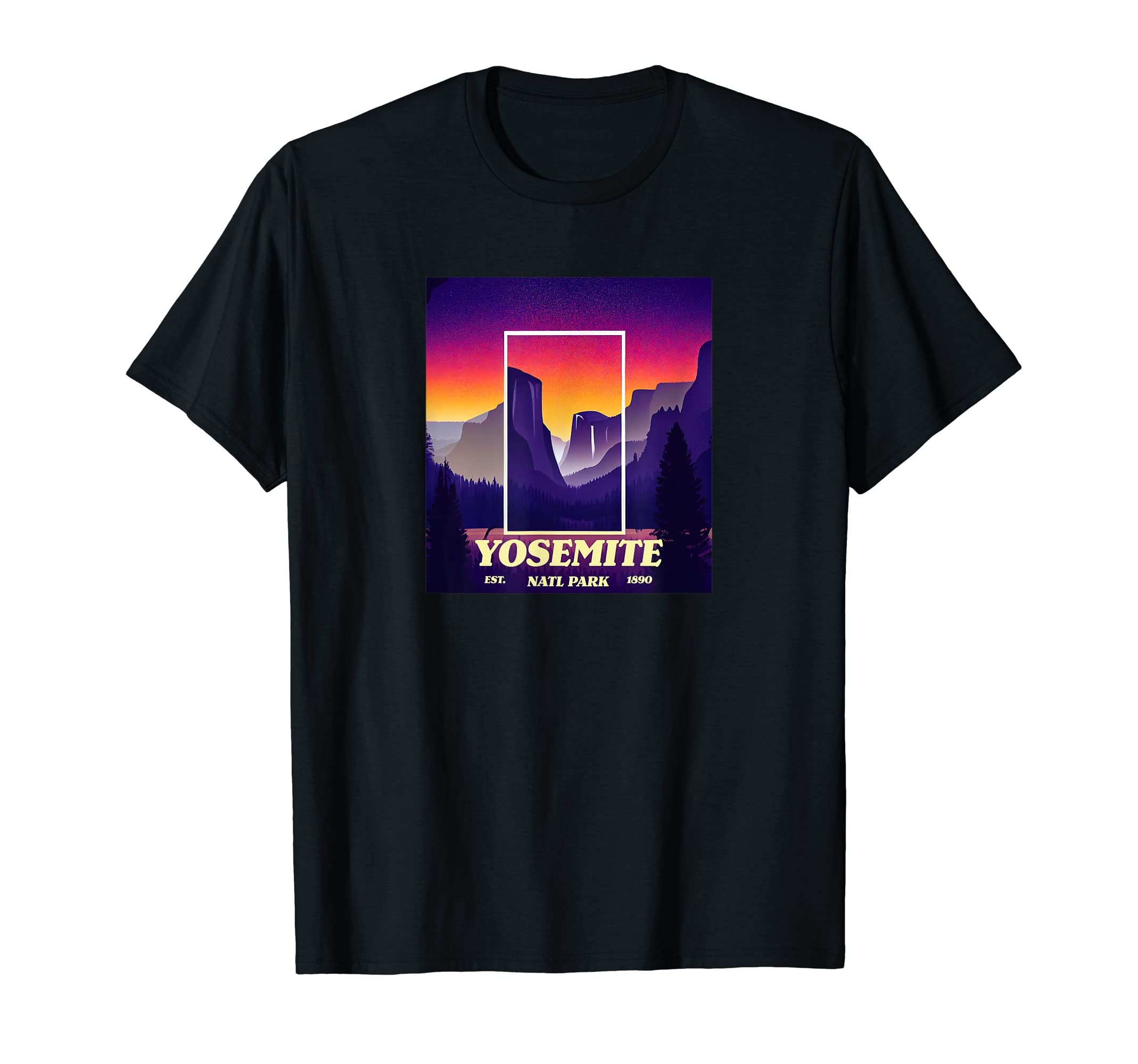 Yosemite Yosemite National Park T-Shirt - Custom Art Print Unisex - T-Shirt, Sweatshirt, Hoodie