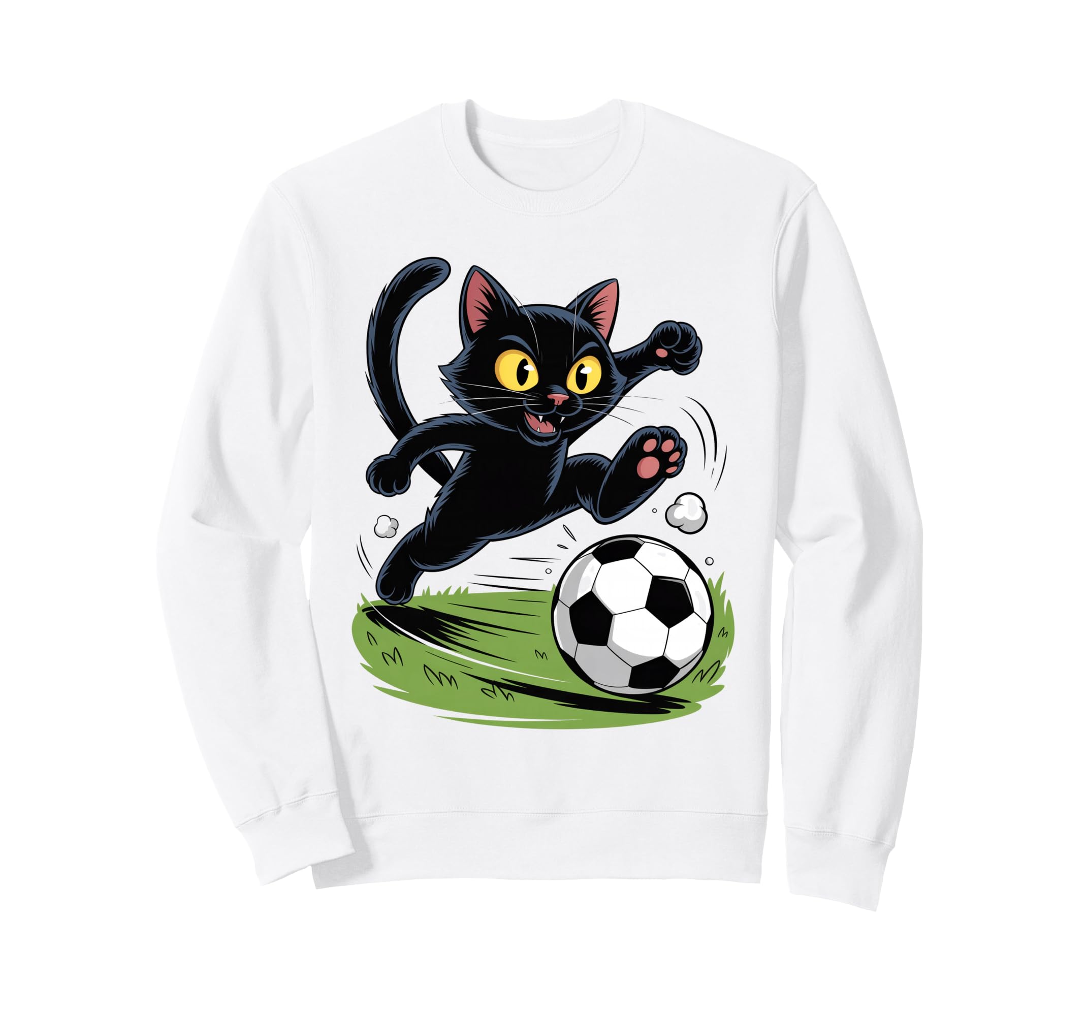 Cat Funny Cat Gang Cat Playing Soccer Sweatshirt - Minimalist Print Unisex - T-Shirt, Sweatshirt, Hoodie