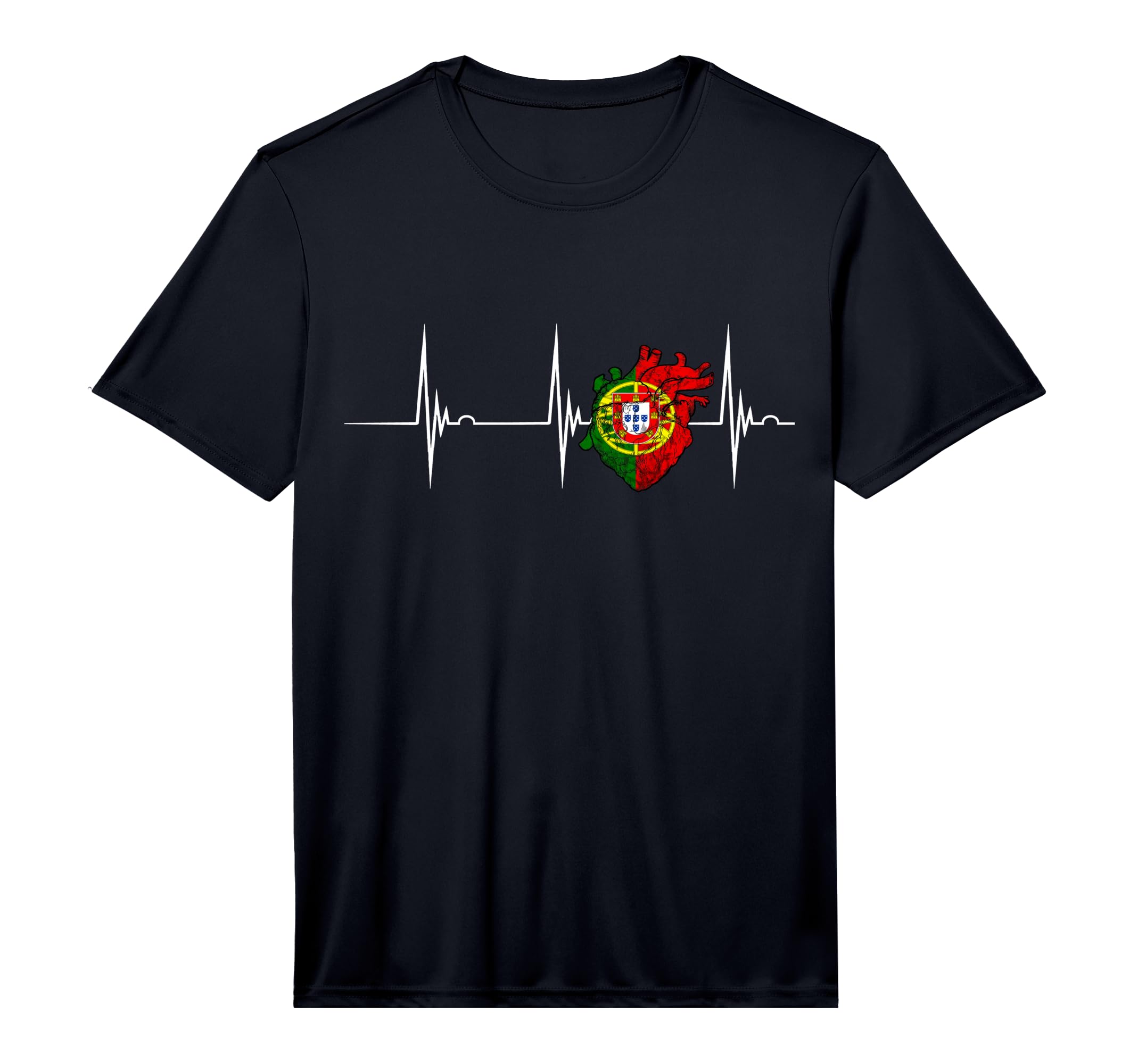 Portuguese Pride Heartbeat Ekg Pulse T-Shirt - Unique Graphic Men Women - T-Shirt, Sweatshirt, Hoodie