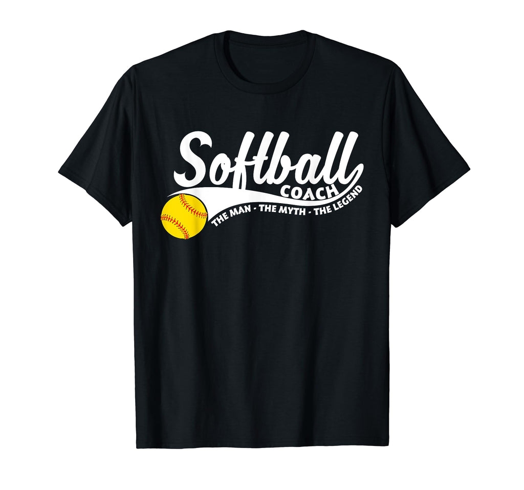 Softball Coach Myth Legend T-Shirt - Graphic Print Men Women - T-Shirt, Sweatshirt, Hoodie