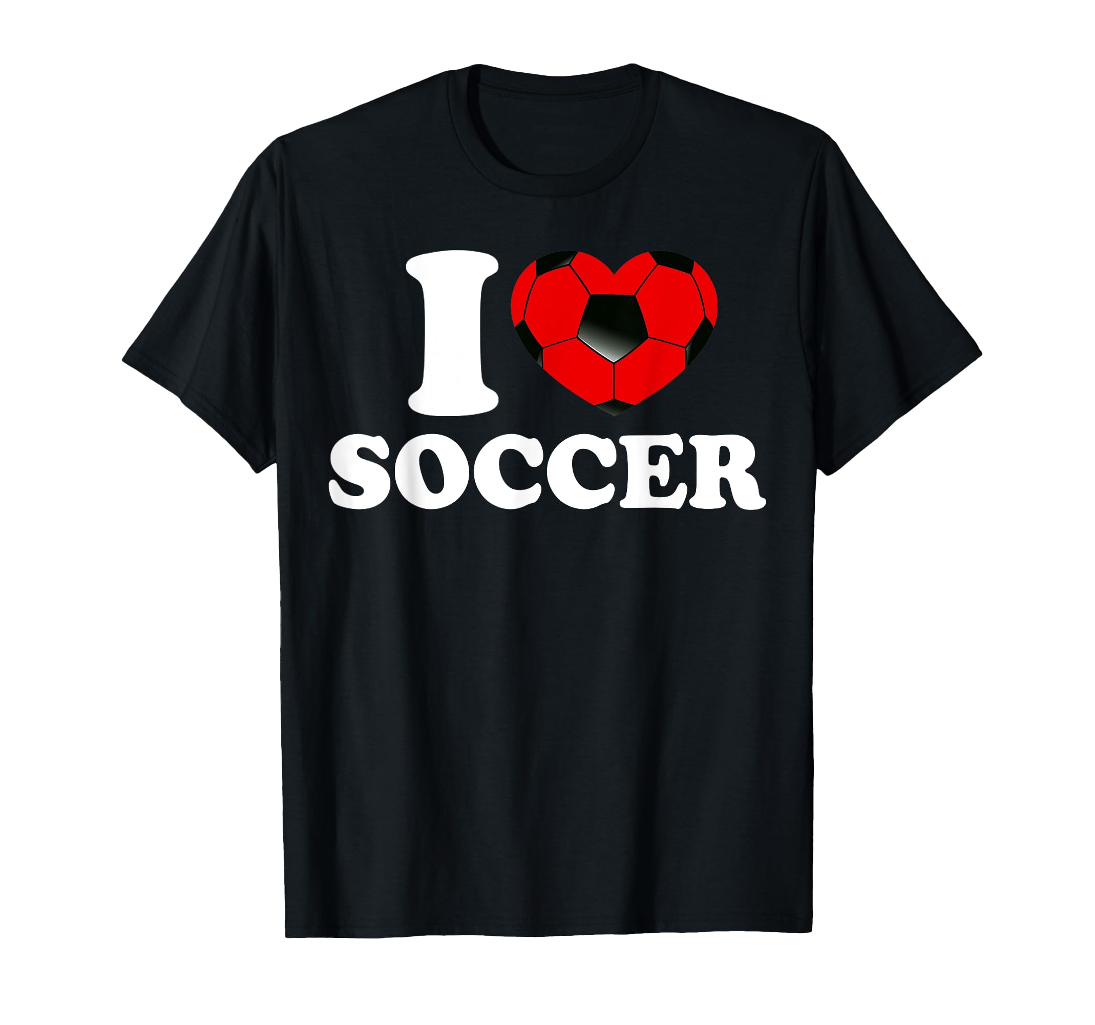 Funny I Love Soccer I Red Heart Soccer T-Shirt - Unique Graphic Unisex - T-Shirt, Sweatshirt, Hoodie