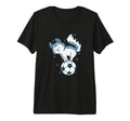 Husky Sled Dog Loves Soccer Snow Tri Blend T-Shirt - Graphic Print Unisex - T-Shirt, Sweatshirt, Hoodie