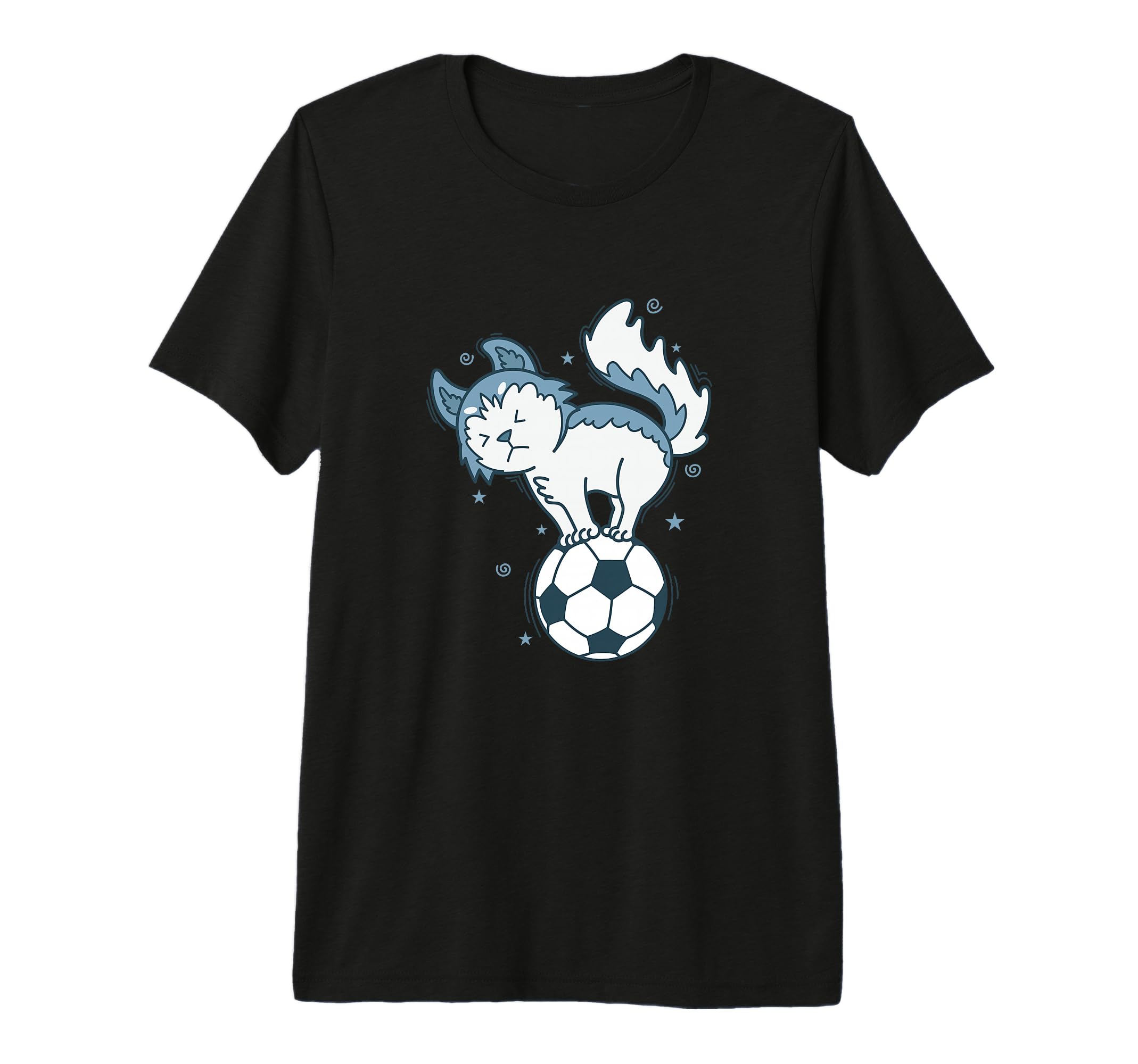 Husky Sled Dog Loves Soccer Snow Tri Blend T-Shirt - Graphic Print Unisex - T-Shirt, Sweatshirt, Hoodie