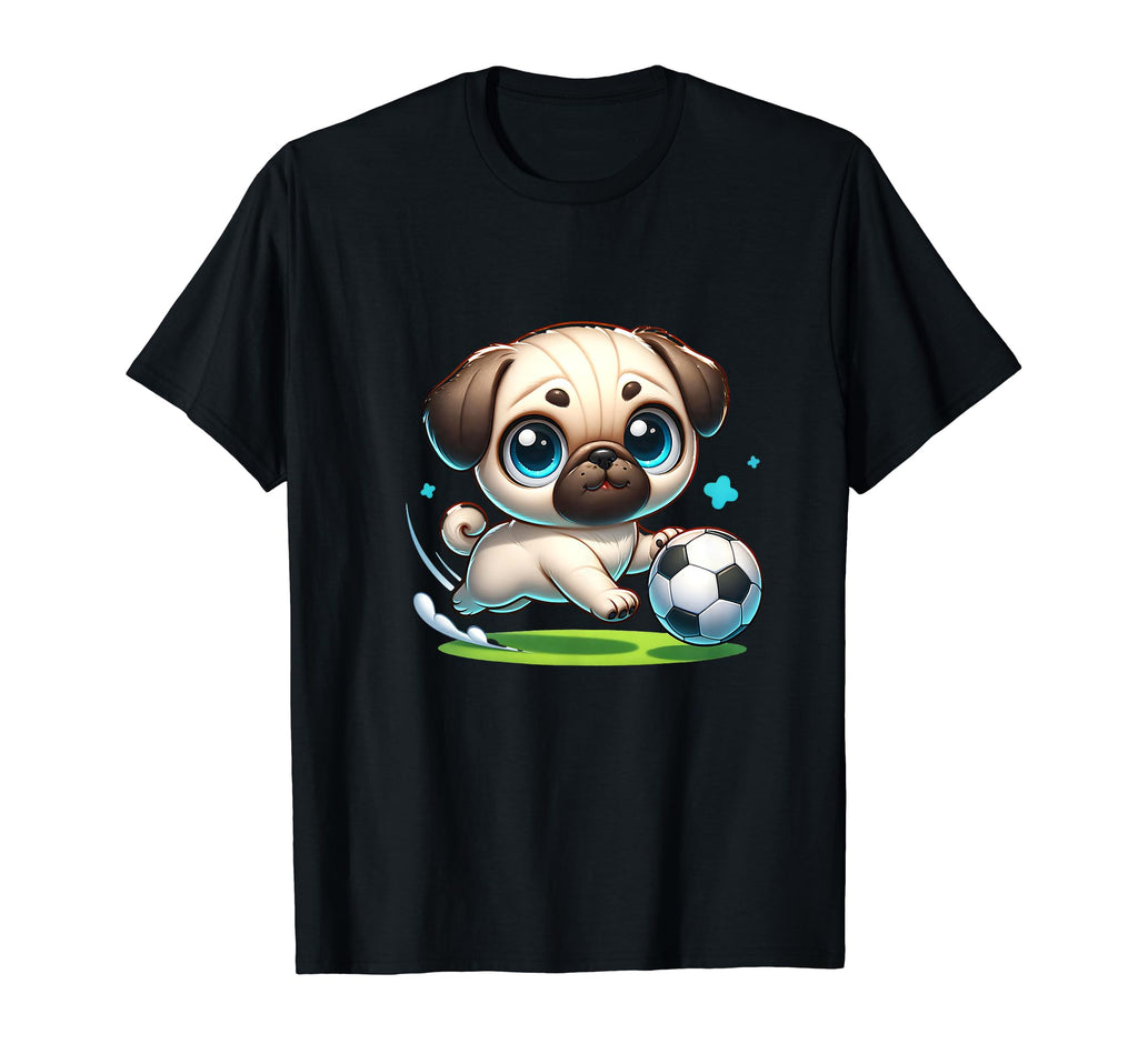 Pug Soccer Player Fan Ball Champion T-Shirt - Novelty Apparel Men Women - T-Shirt, Sweatshirt, Hoodie
