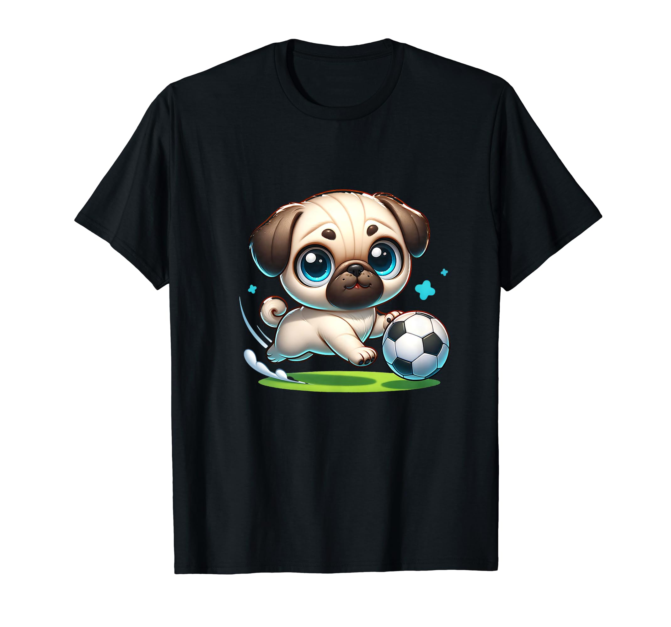 Pug Soccer Player Fan Ball Champion T-Shirt - Novelty Apparel Men Women - T-Shirt, Sweatshirt, Hoodie