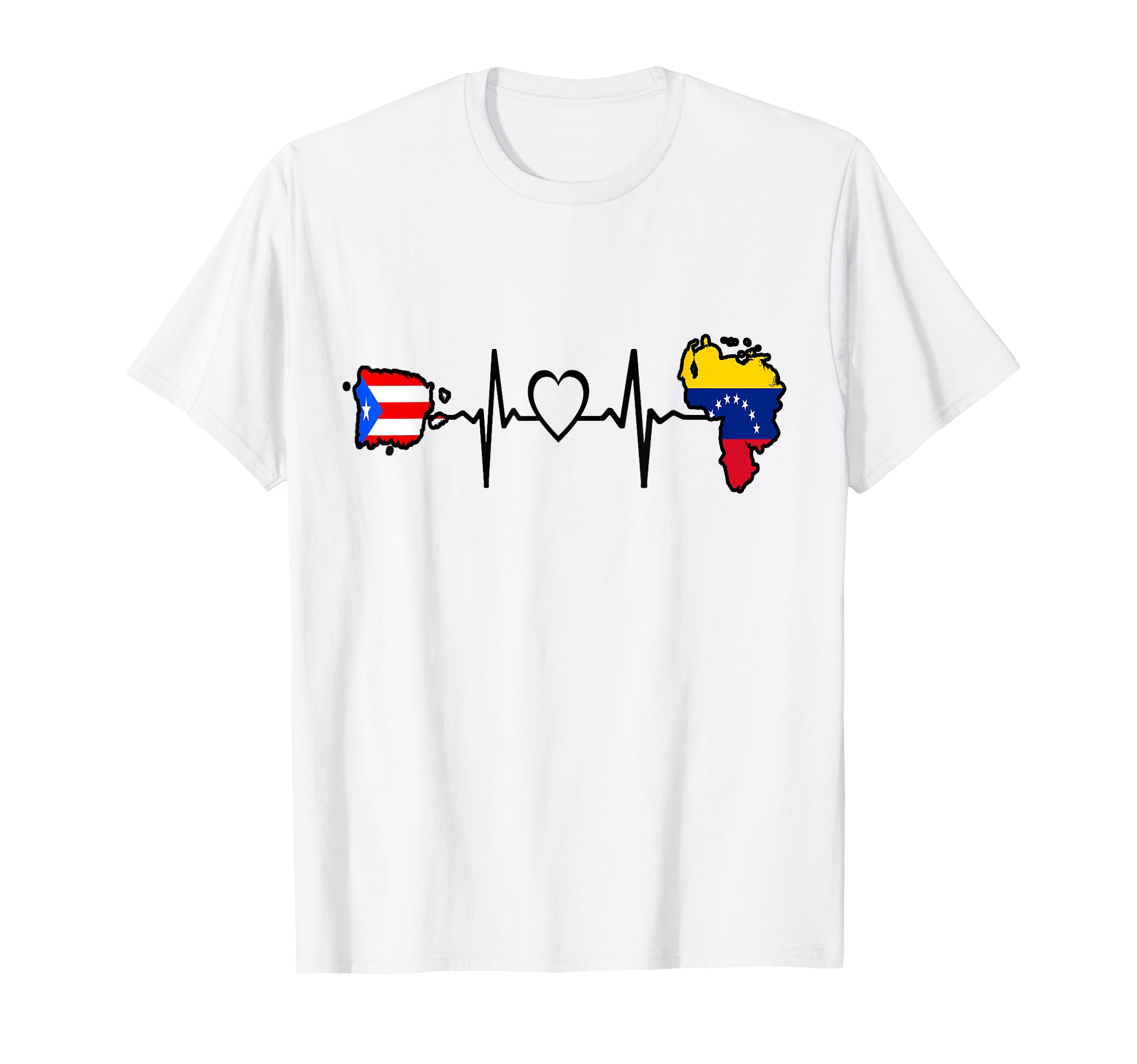 Puerto Rico Venezuela Flag T-Shirt - Casual Everyday Wear for Adults - T-Shirt, Sweatshirt, Hoodie