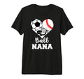 Ball Nana Heart Funny Soccer Baseball T-Shirt - Trendy Graphic Men Women - T-Shirt, Sweatshirt, Hoodie
