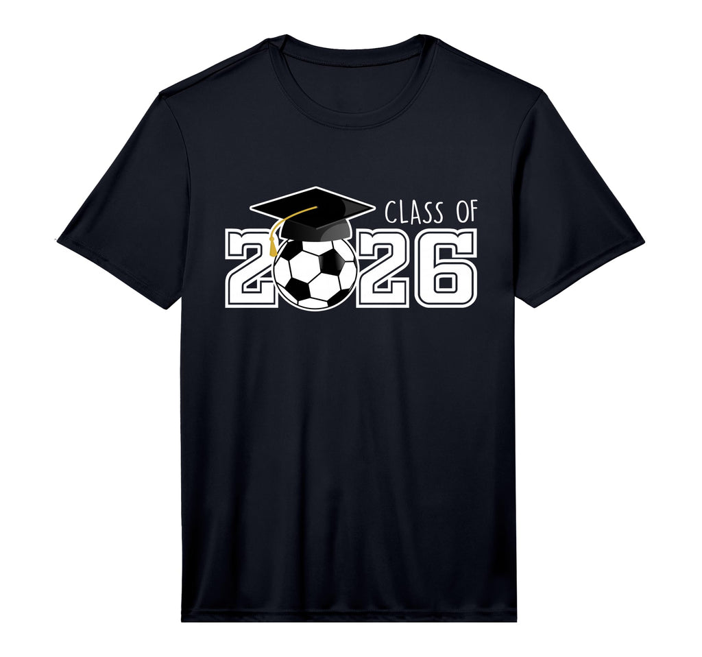 Mens Class 2026 Senior 2026 Soccer T-Shirt - Fun Novelty Design for Adults - T-Shirt, Sweatshirt, Hoodie