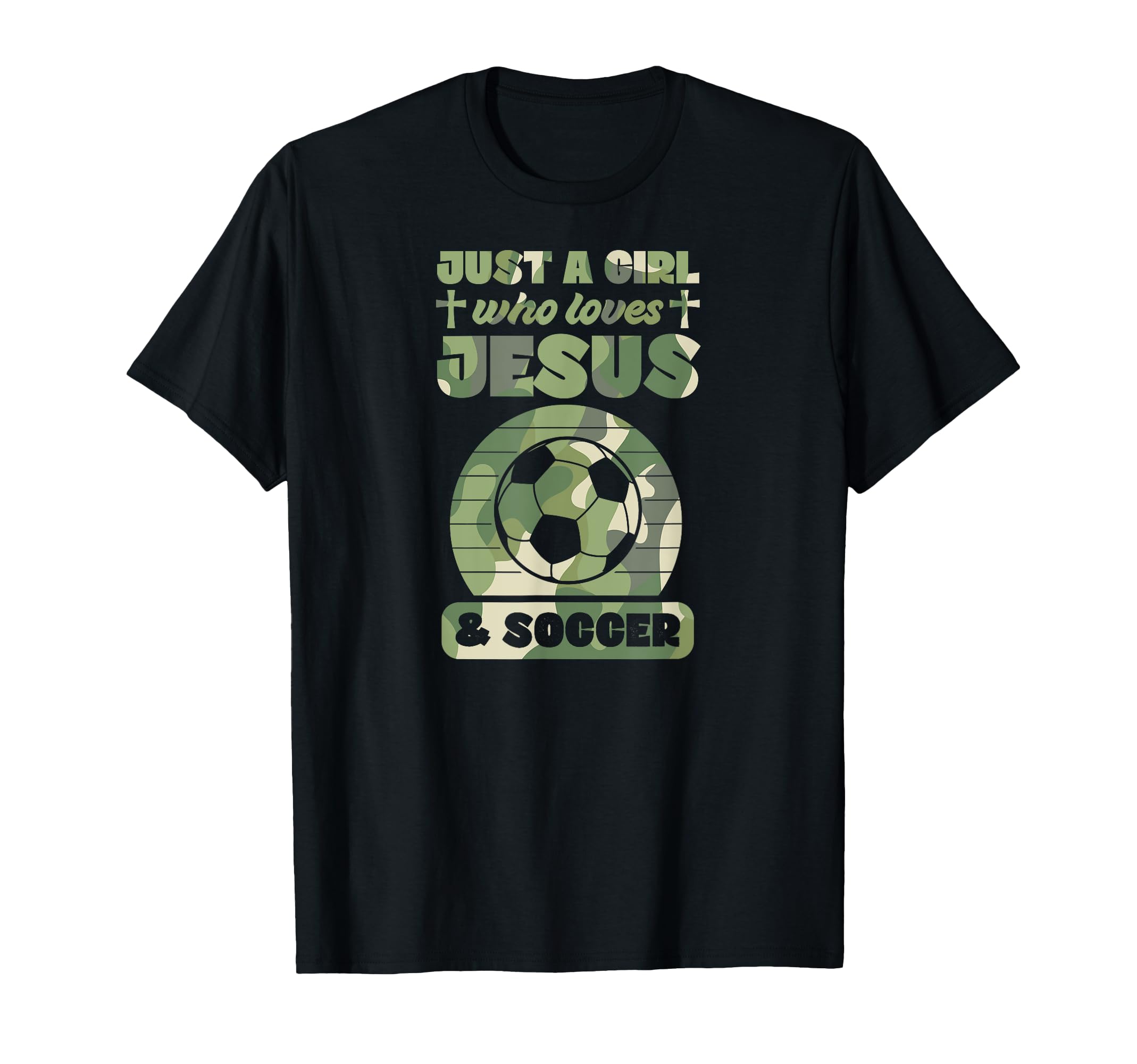 Just Who Loves Jesus And Soccer T-Shirt - Fun Novelty Design Men Women - T-Shirt, Sweatshirt, Hoodie