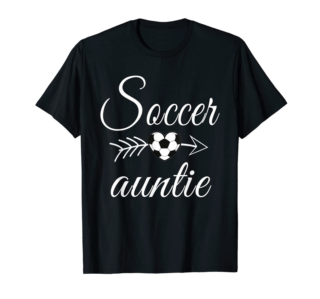 Soccer Auntie Heart Soccer Lovers T-Shirt - Graphic Print Unisex - T-Shirt, Sweatshirt, Hoodie