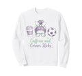 Caffeine And Corner Kicks Momlife Sweatshirt - Custom Art Print for Adults - T-Shirt, Sweatshirt, Hoodie
