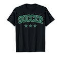 Soccer All Green Stars Text T-Shirt - Unique Graphic Men Women - T-Shirt, Sweatshirt, Hoodie